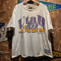VTG The Game Utah Jazz White Graphic T-Shirt: XL
