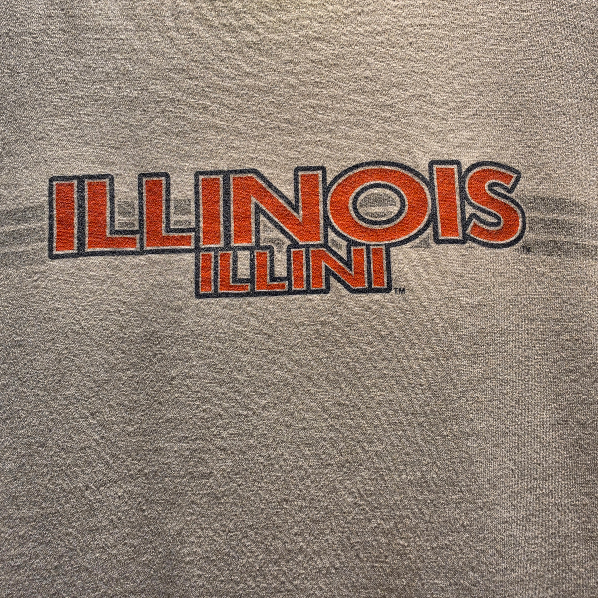 VTG Jansport Illinois Fighting Illini Long Sleeve Graphic T-Shirt: XL