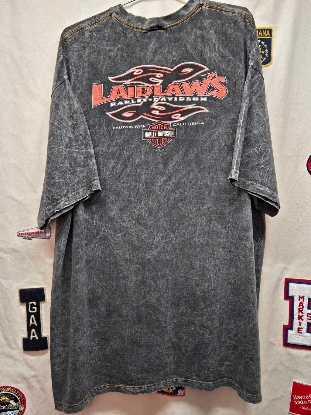 VTG 2002 Harley Davidson Eagle T-Shirt Laid Laws California: 3XL