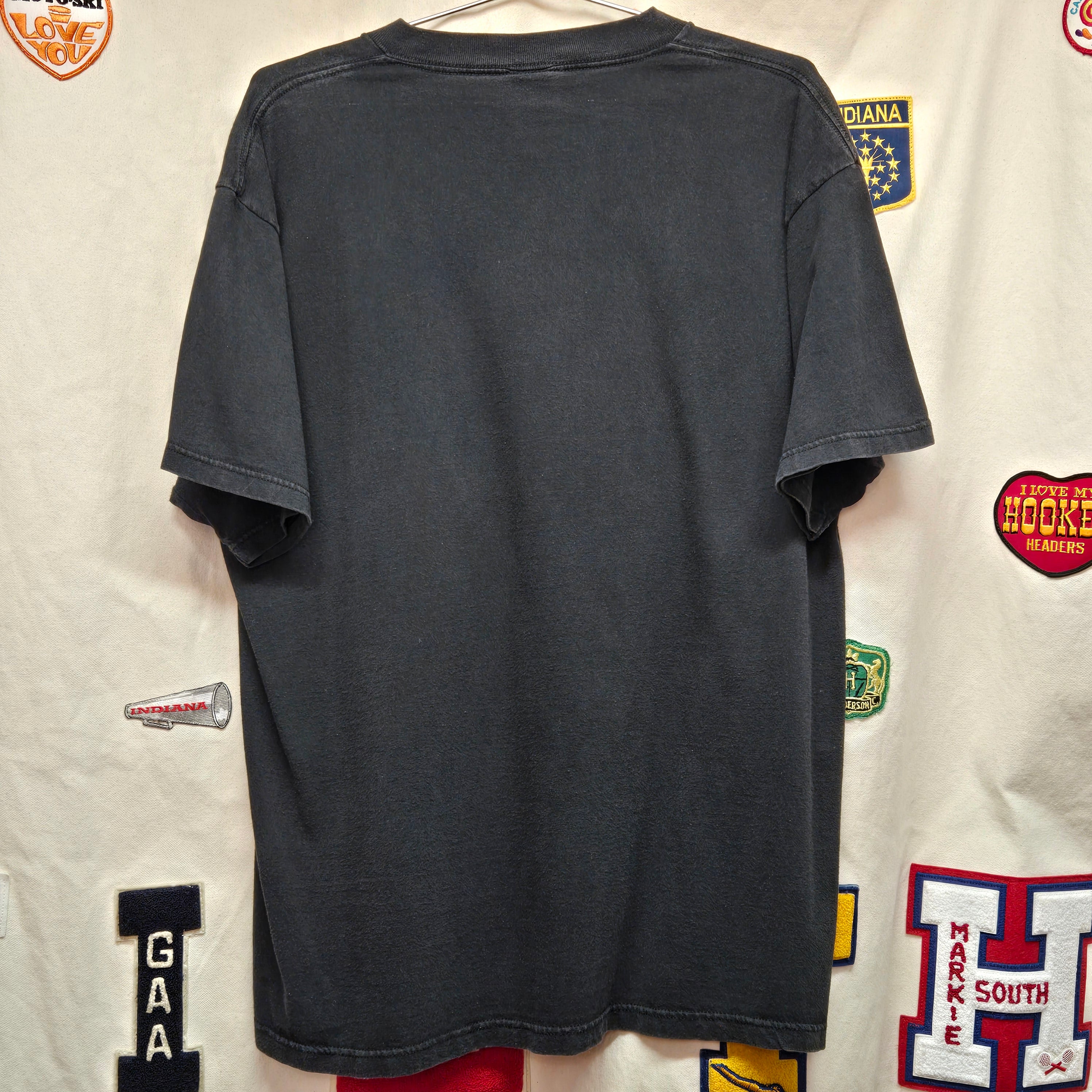 VTG St.Louis Blues Faceoff Black T Shirt NHL Logo 7: Large