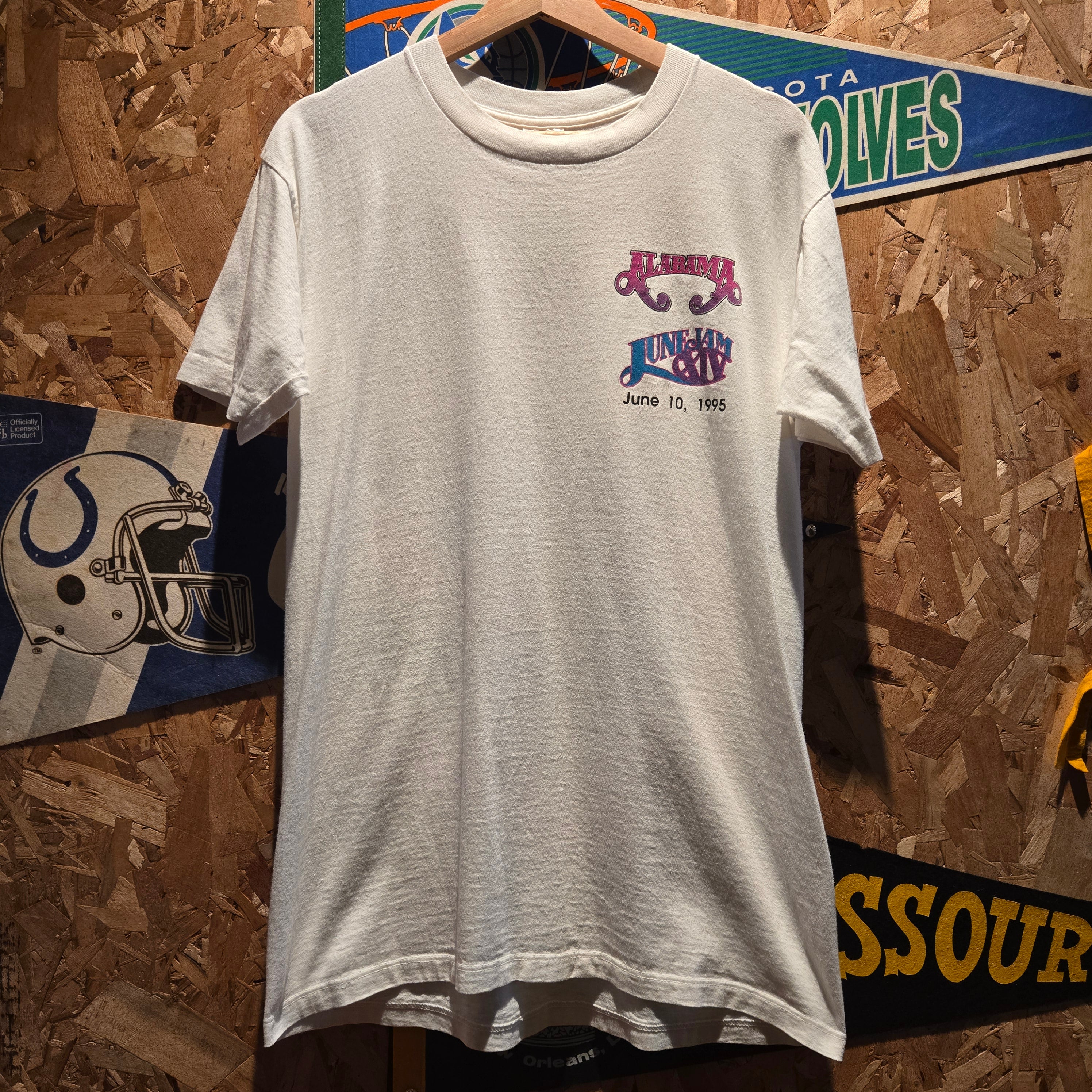VTG 1995 Alabama June Jam " I Survived The Jam Of 95" Graphic T-Shirt: Large
