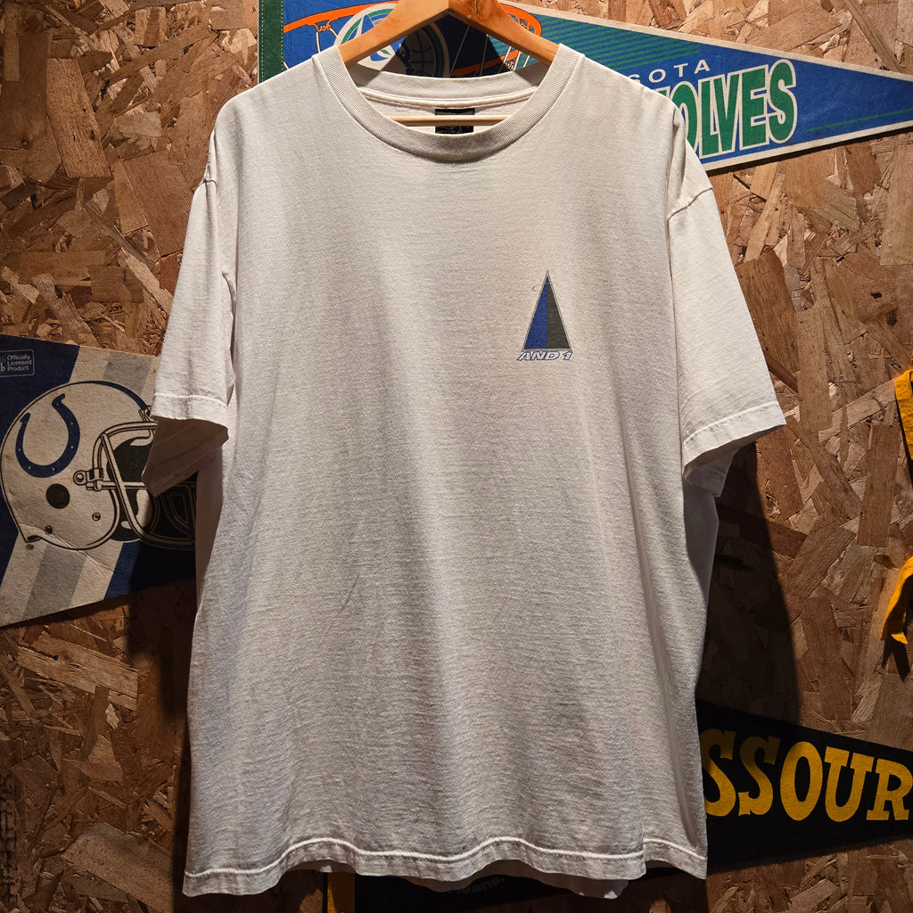 VTG AND 1 Made In USA Graphic White T-Shirt: XL