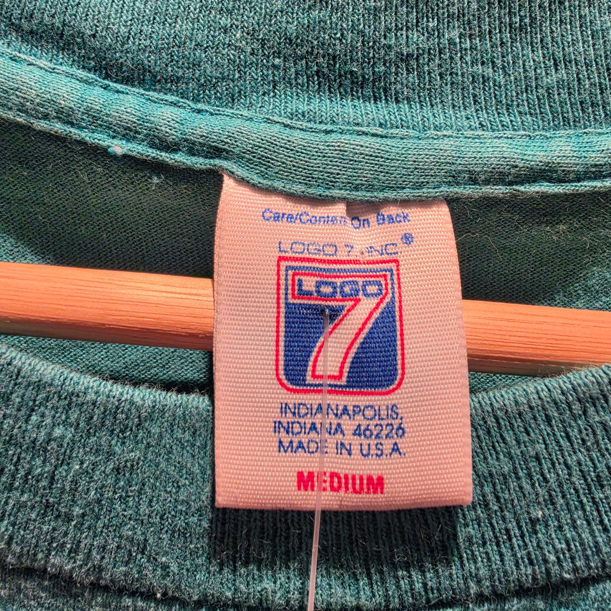 VTG 1993 Logo 7 Florida Marlins Teal Short Sleeve T-Shirt Single Stitch: Medium
