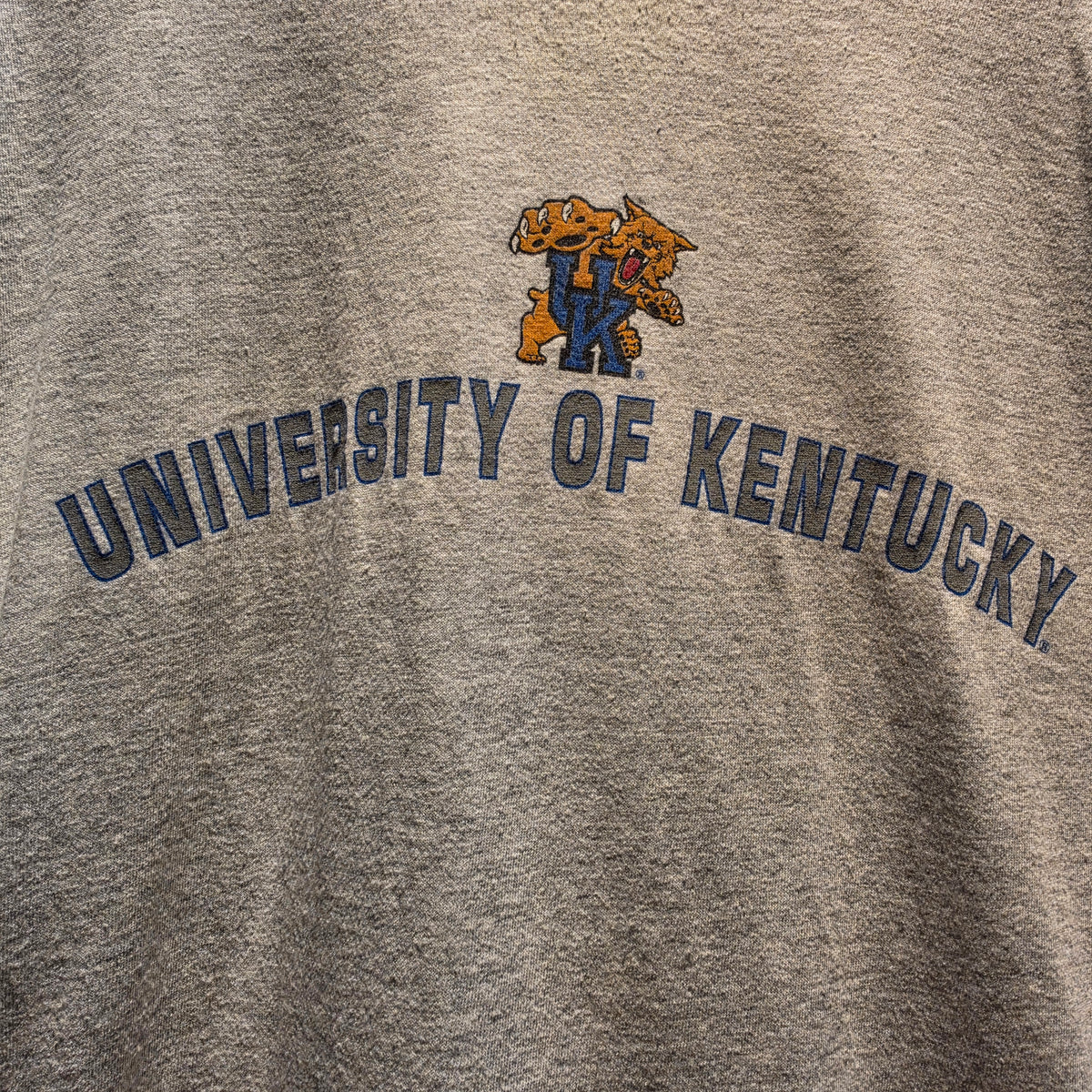 VTG 90's University Of Kentucky Wildcats Gray T-Shirt: XL