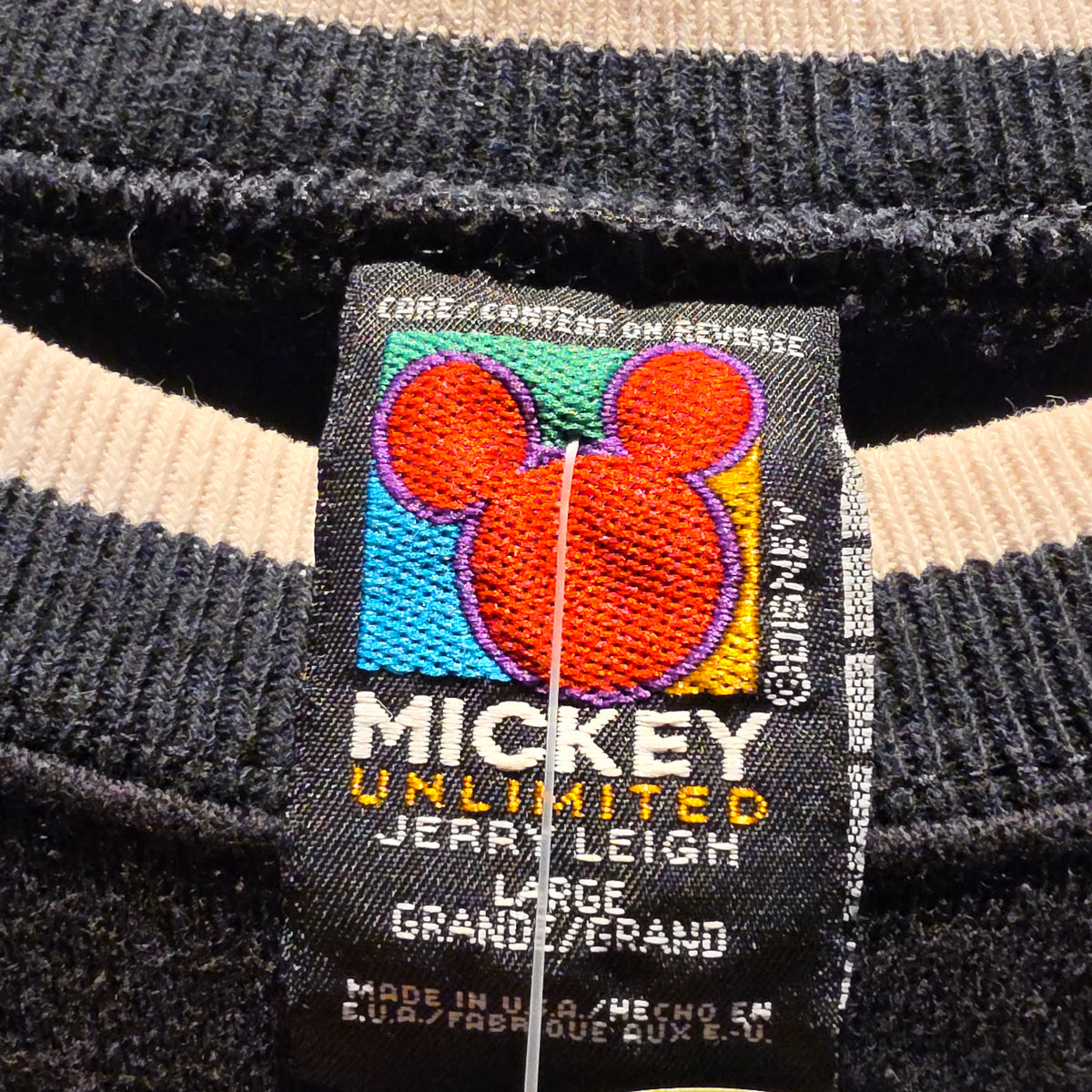 VTG Mickey Unlimited Black Sweatshirt Mickey Mouse, Goofy: Large