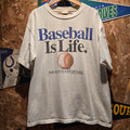 VTG 1994 Big Ball Sports Baseball Is Life Graphic T-Shirt: XL