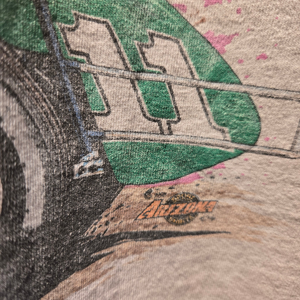 VTG 1998 Steve Kinser AOP Spellout Distressed T-Shirt: XL