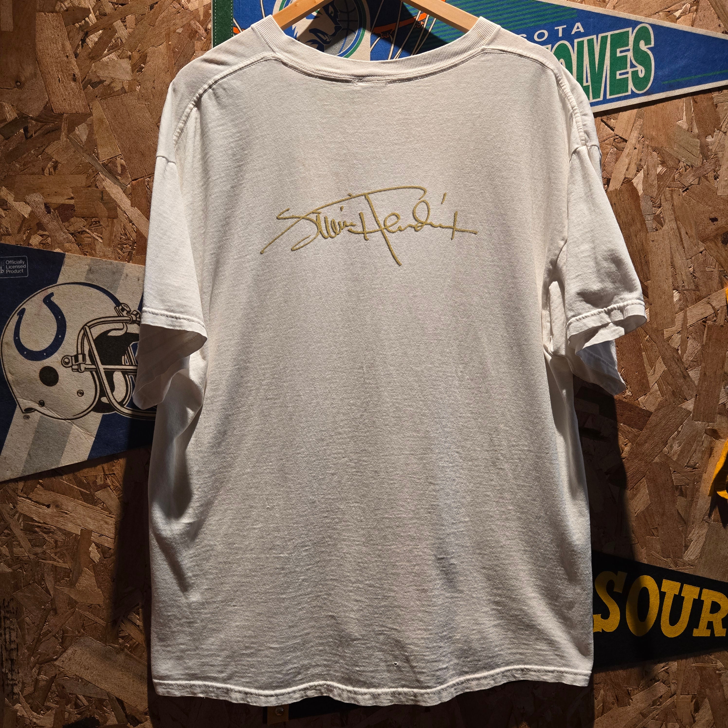 VTG 2000 Jimi Hendrix Y2K White T-Shirt Double Sided: XL
