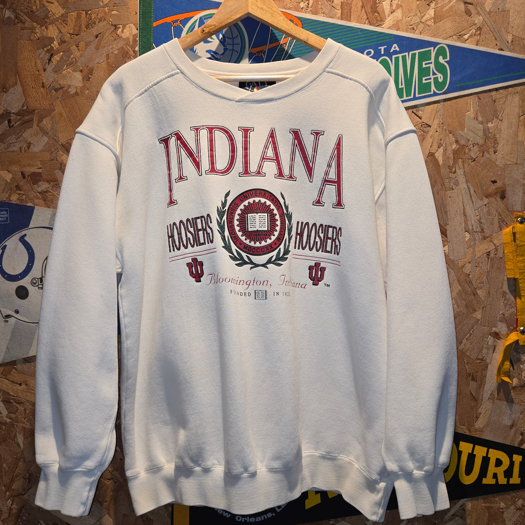 VTG Indiana Hoosiers Bloomington Galt Crew Thick Sweatshirt: Large