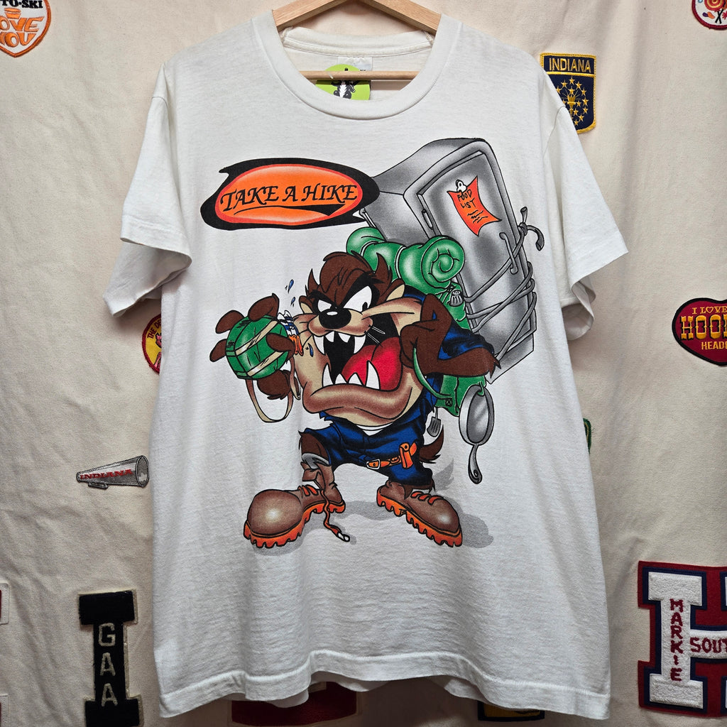 VTG Taz Looney Tunes Take A Hike Graphic T-Shirt: Large