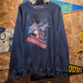 VTG Snoopy Peanuts Navy" World's Hottest Skier Sweatshirt: XL