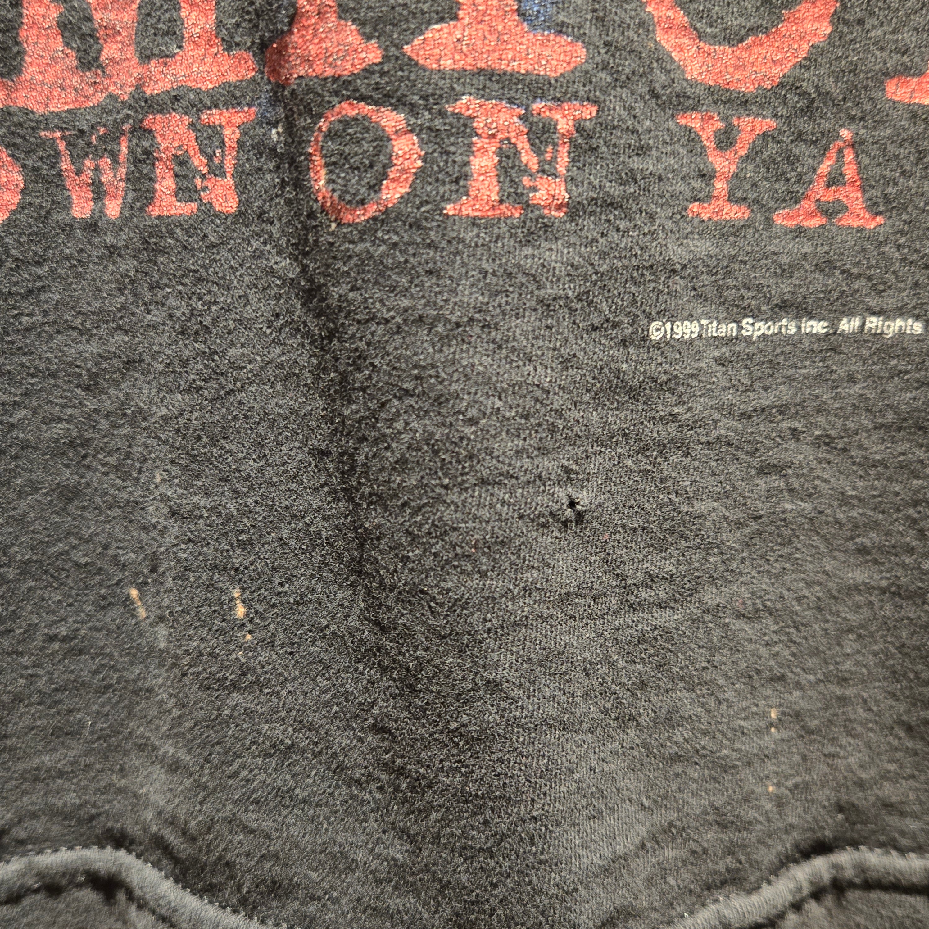 VTG 1999 The Rock Layin' The Smack Down On Ya Black T-Shirt: M