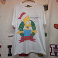 VTG Bart Simpson " Peace On Earth Man" Christmas Graphic T-Shirt: XL