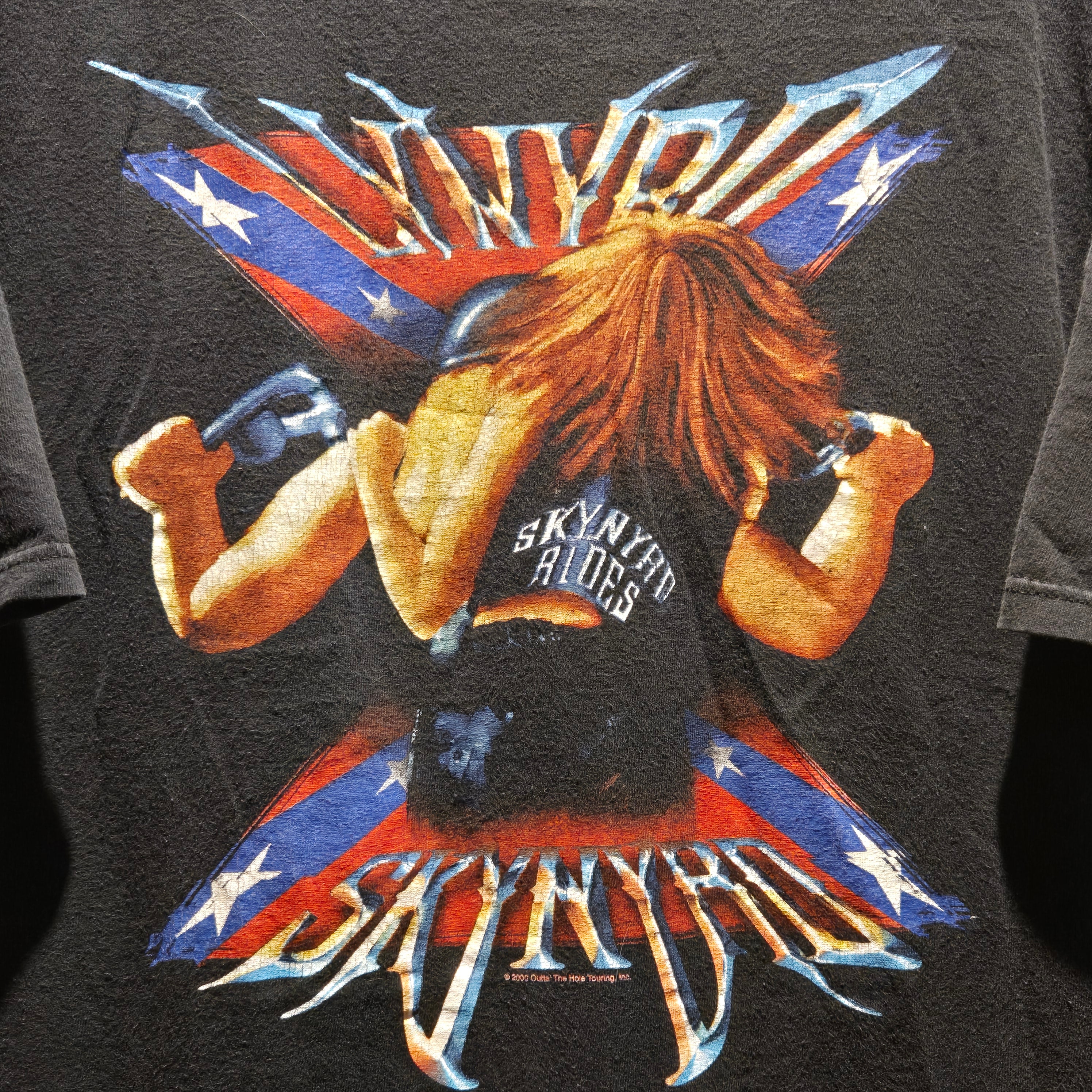 VTG 2000 Lynyrd Skynyrd Double Sided Black T-Shirt: Large