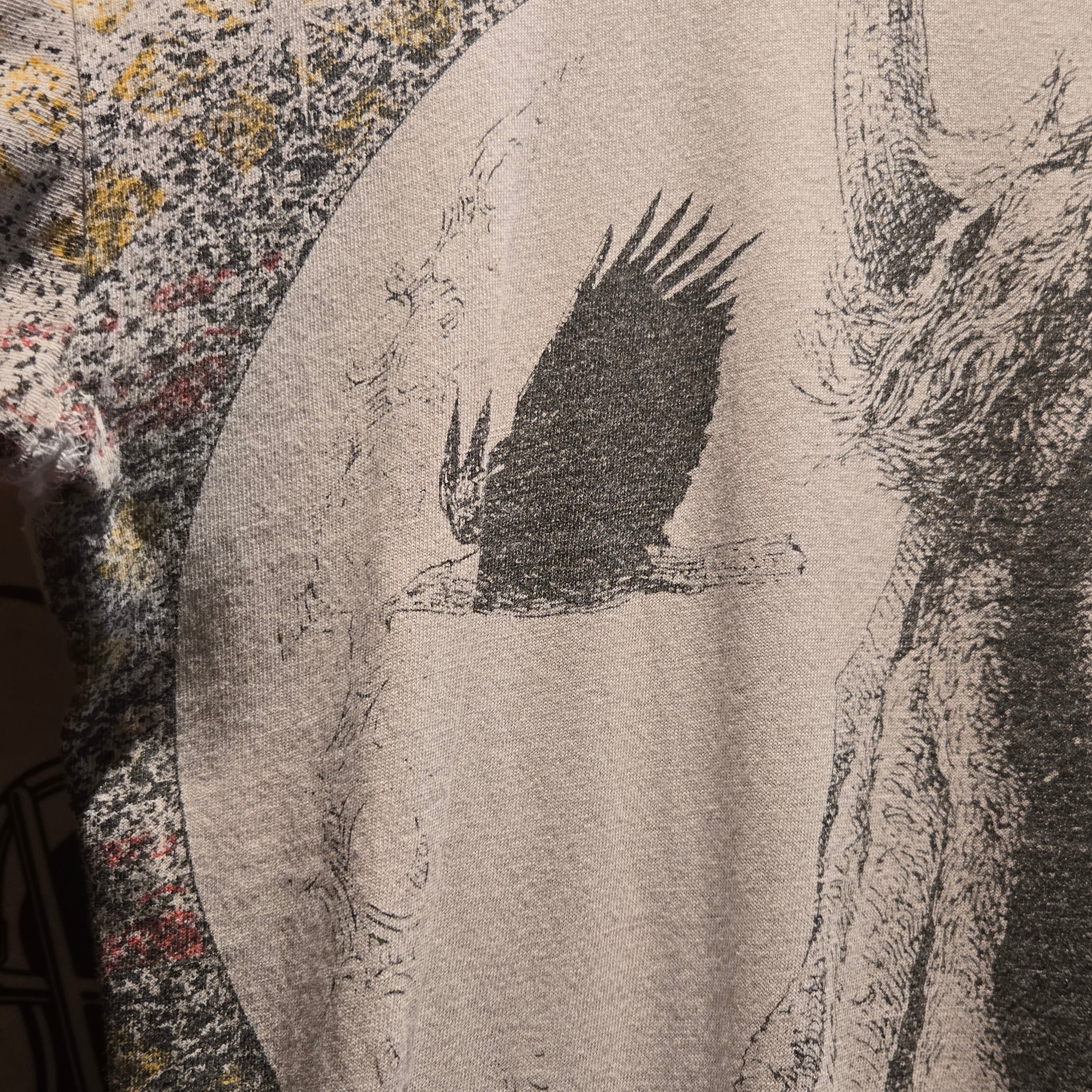 VTG SJM Sportswear Native American Chief AOP Graphic T-Shirt: XL
