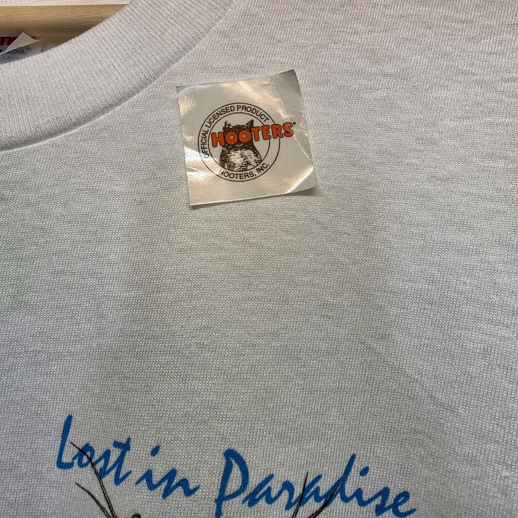 VTG Hooters Daytona White Graphic Double-Sided T-shirt: XXL