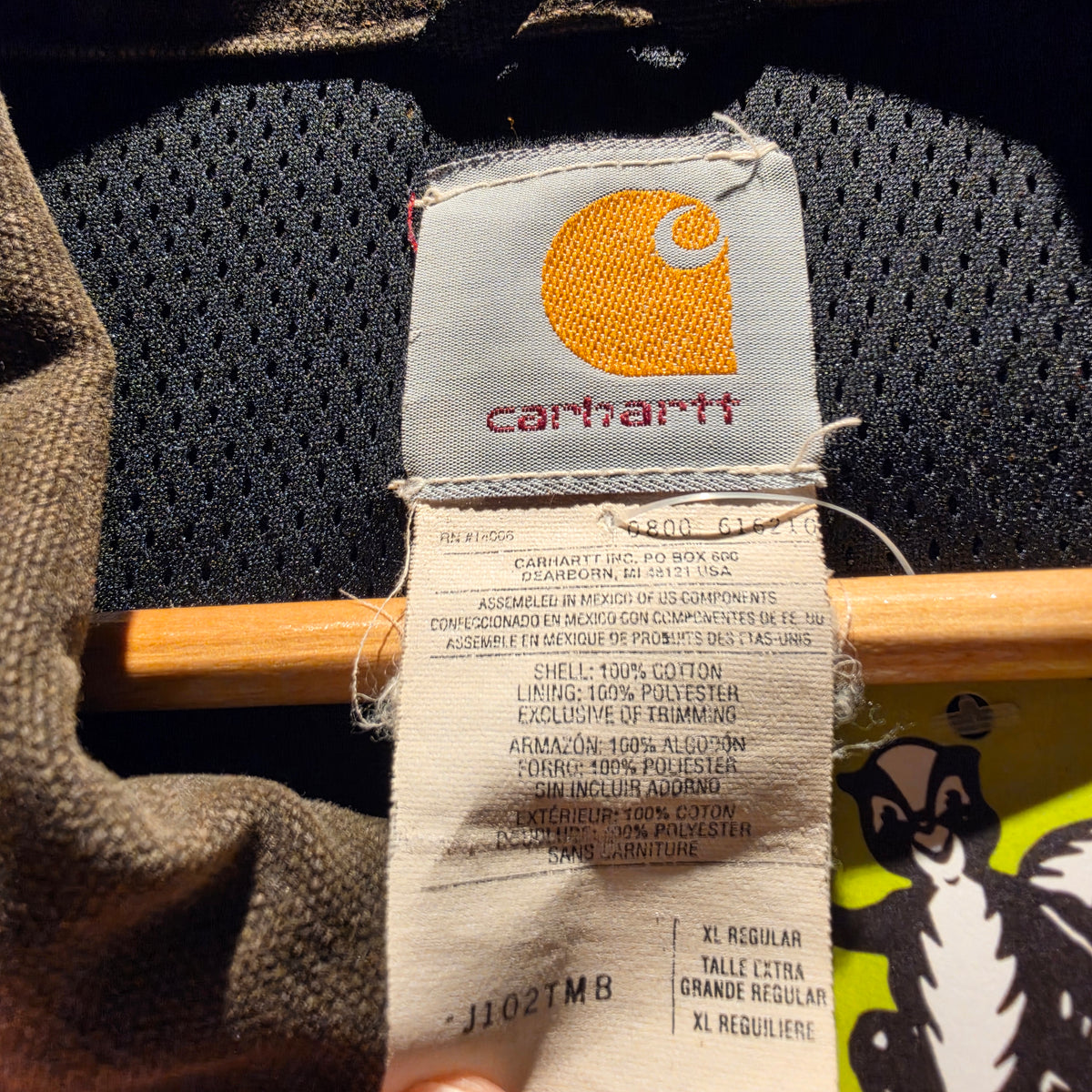 VTG Carhartt Jacket J102 TMB Men Faded Timber Brown Santa Fe RARE: XL