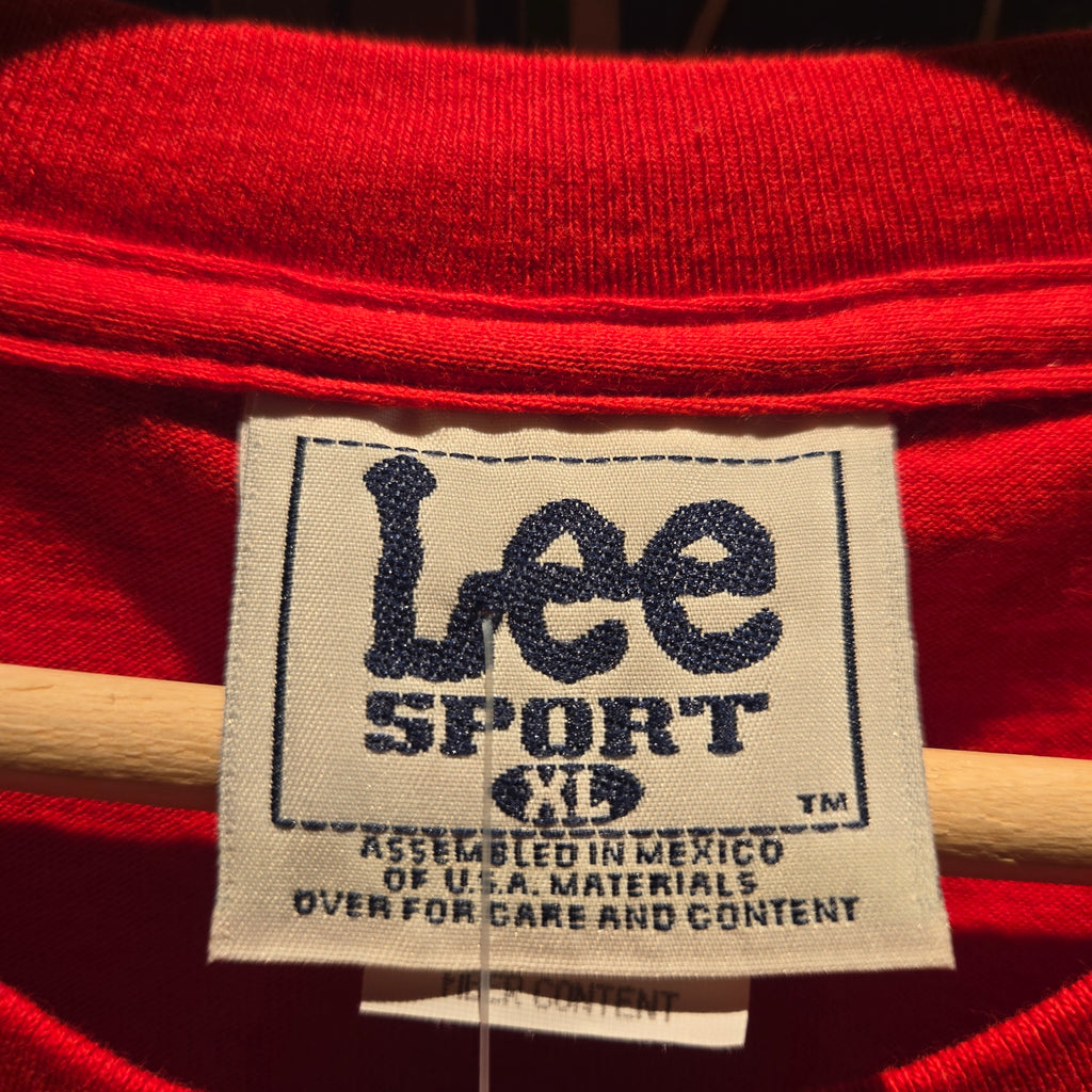 VTG Chicago Bulls NBA Red T-Shirt Lee Sports: XL