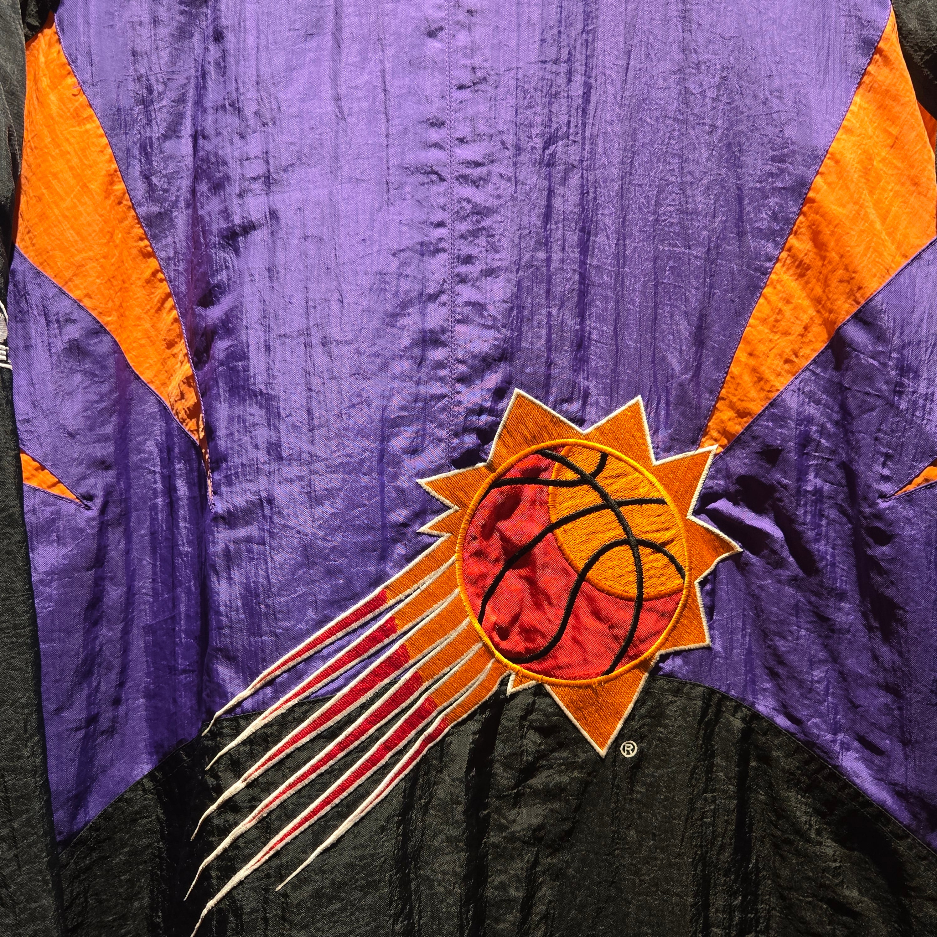 VTG Phoenix Suns Apex Puffer Jacket NBA Full Zip W/ Buttons: XL