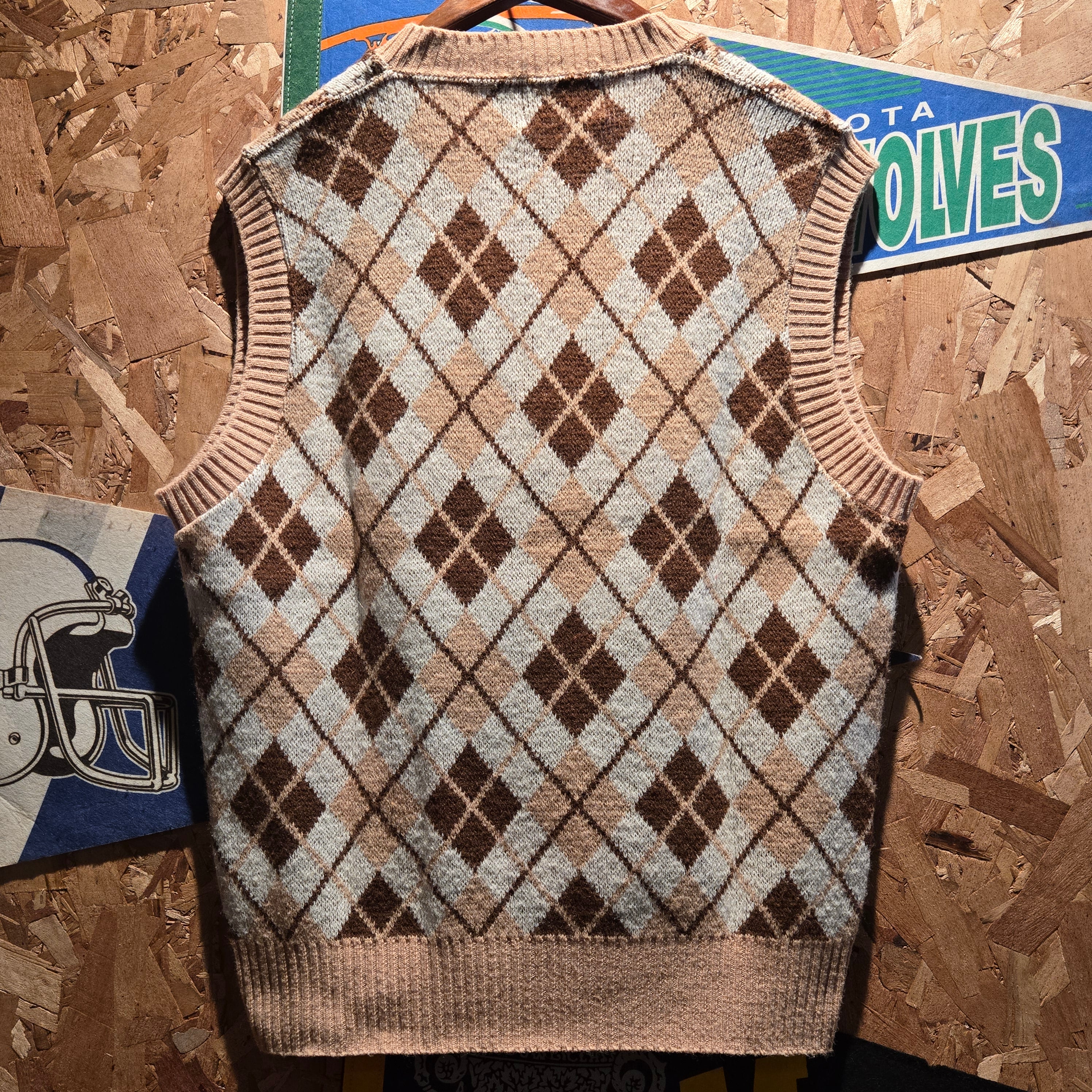 VTG Brian Mac Neil Sportswear Sweater Vest Diamonds: Medium