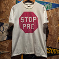 VTG Y2K Nike STOP PRE LIVES White Graphic T-Shirt: XL