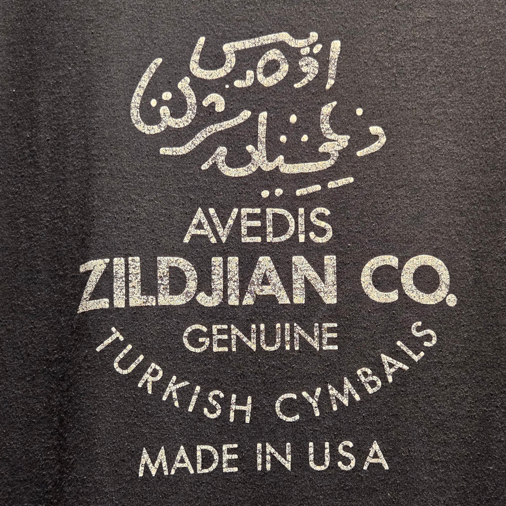VTG Zidjian Single Stitch Black T-Shirt Made In USA: Medium