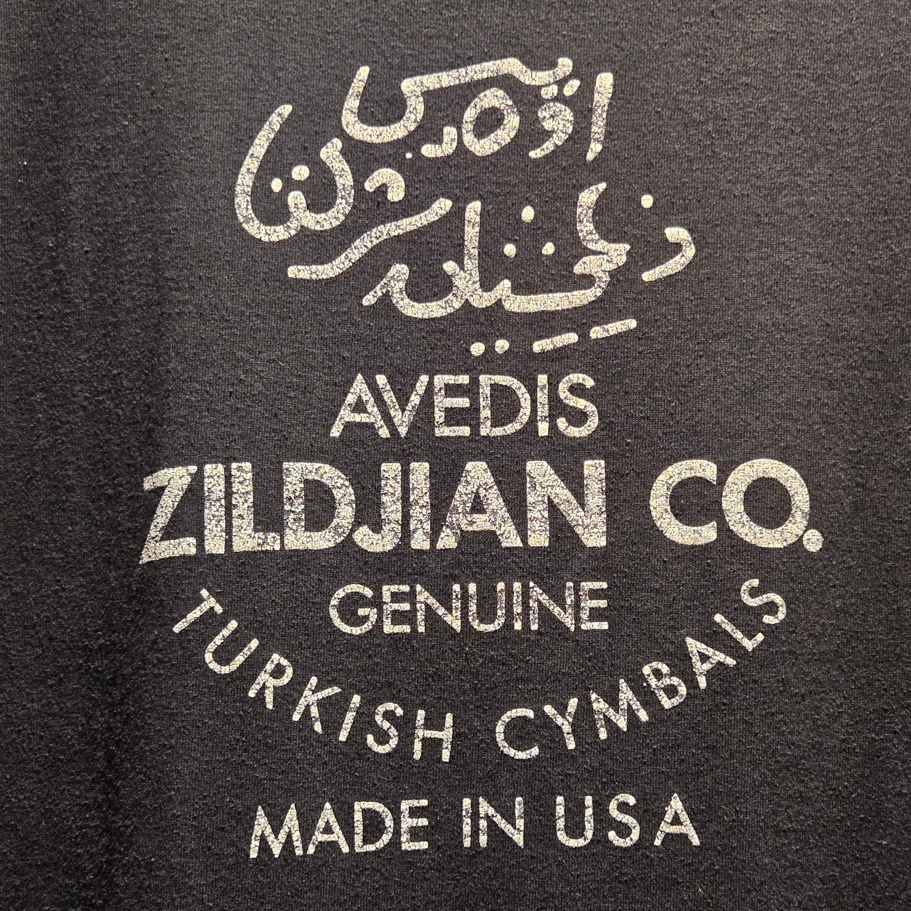 VTG Zidjian Single Stitch Black T-Shirt Made In USA: Medium
