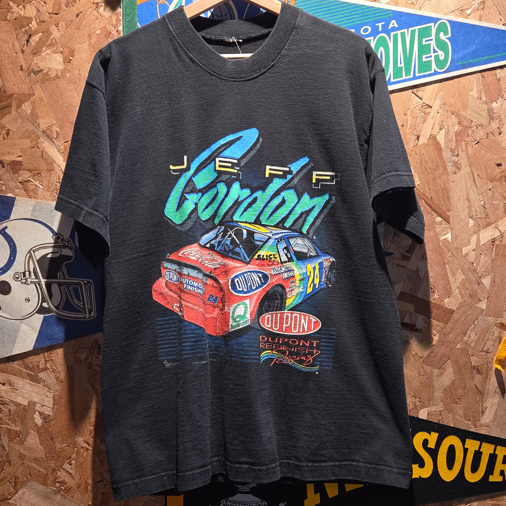VTG 1996 Jeff Gordon Dupont Black T-Shirt: Medium