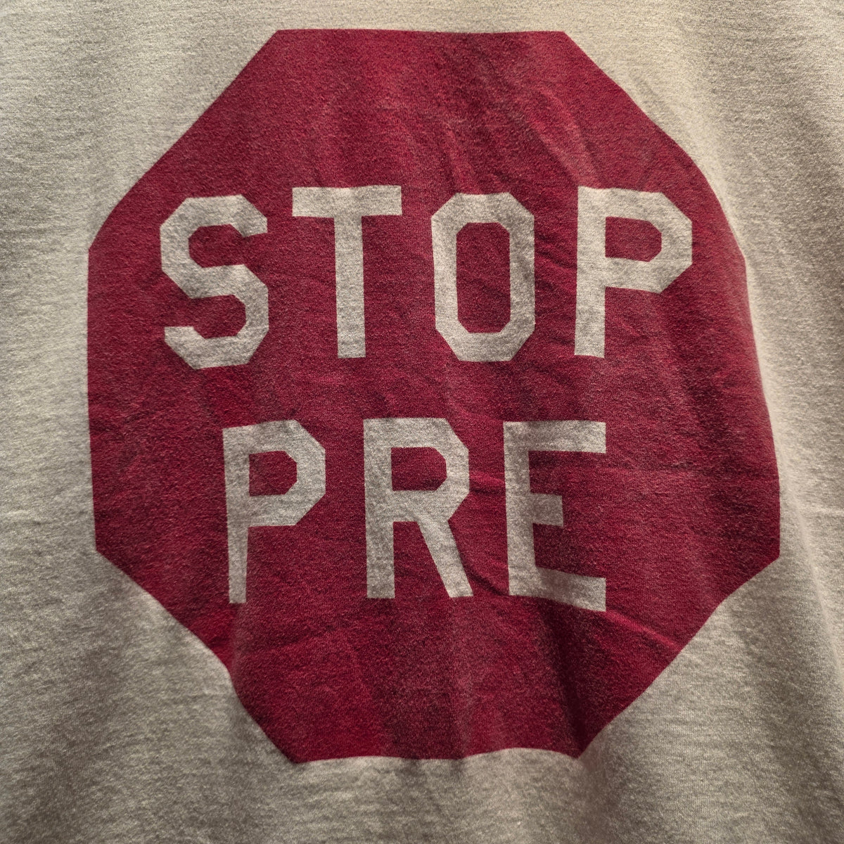 VTG Y2K Nike STOP PRE LIVES White Graphic T-Shirt: XL