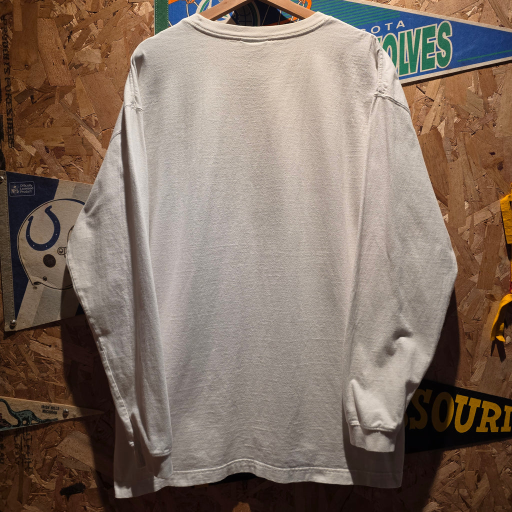 VTG Jansport Illinois Fighting Illini Long Sleeve Graphic T-Shirt: XL