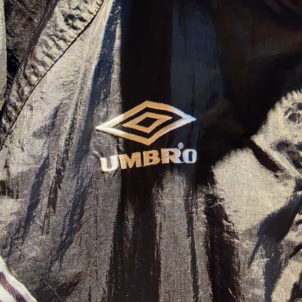 VTG Umbro Geometric Windbreaker Black & White Jacket: Large