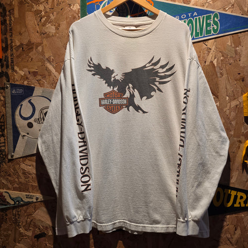 2013 Harley Davidson Long Sleeve Graphic White T-Shirt: XXL