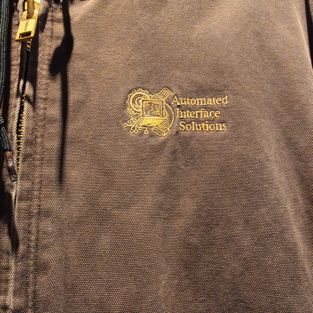 VTG Carhartt J280 DKB Canvas Jacket Brown Quilted: Large