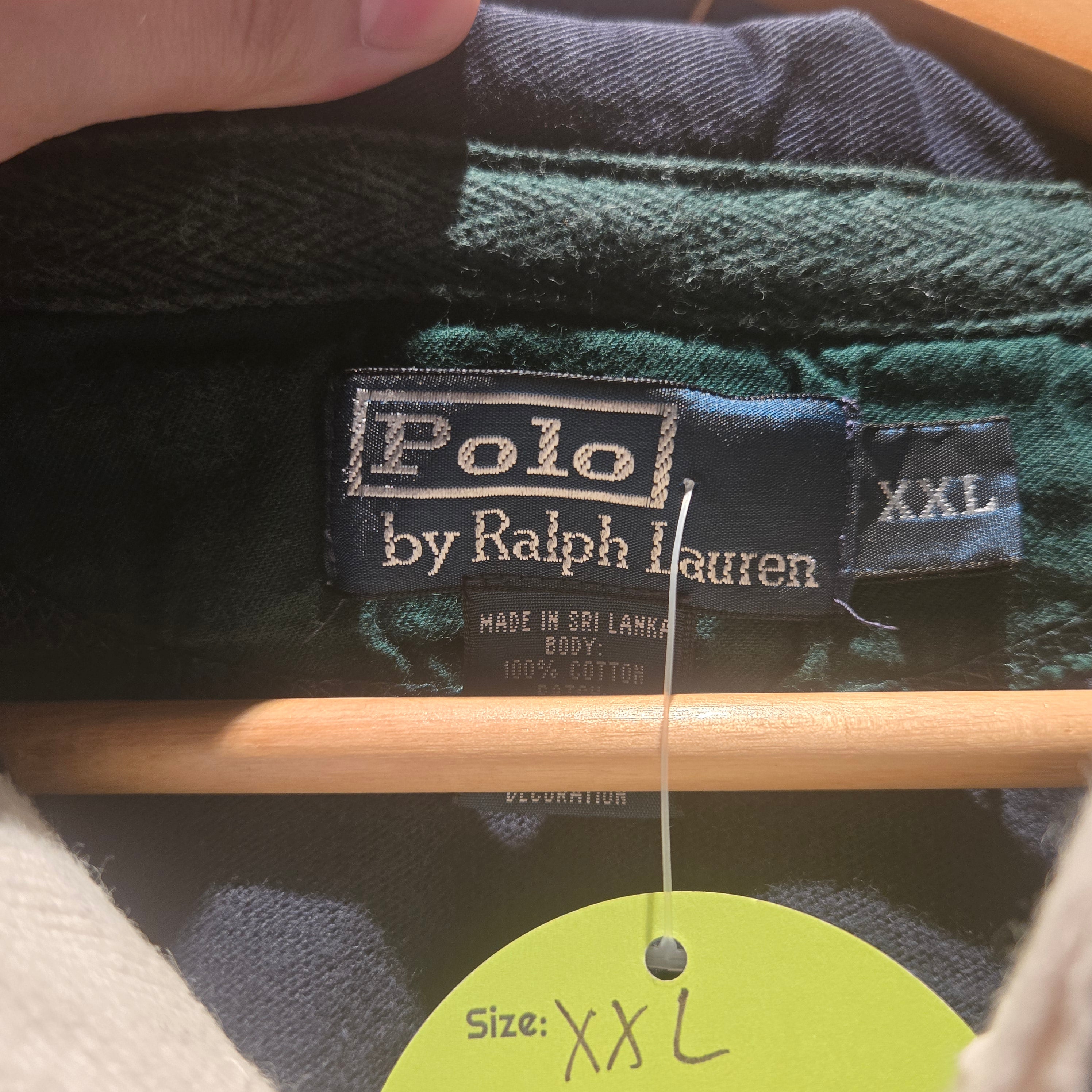 VTG Polo Ralph Lauren Shirt Mens VTG Patches Crest Navy Long Sleeve Rugby: XXL