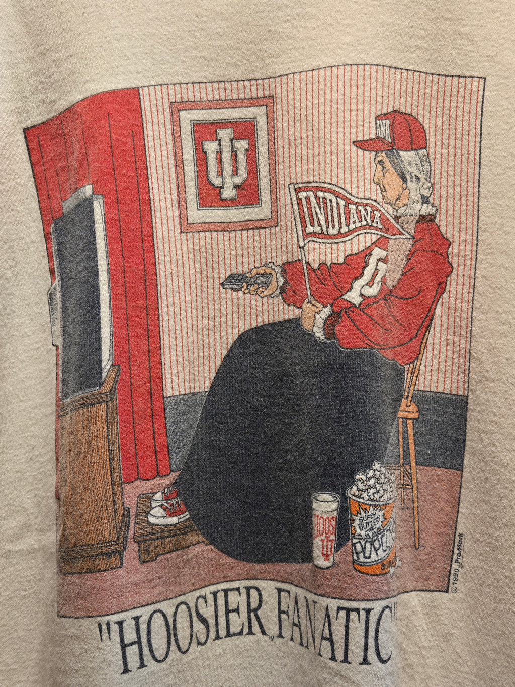 VTG 90's Indiana Hoosiers T-Shirt Grandma Hoosier Fanatic Size XL