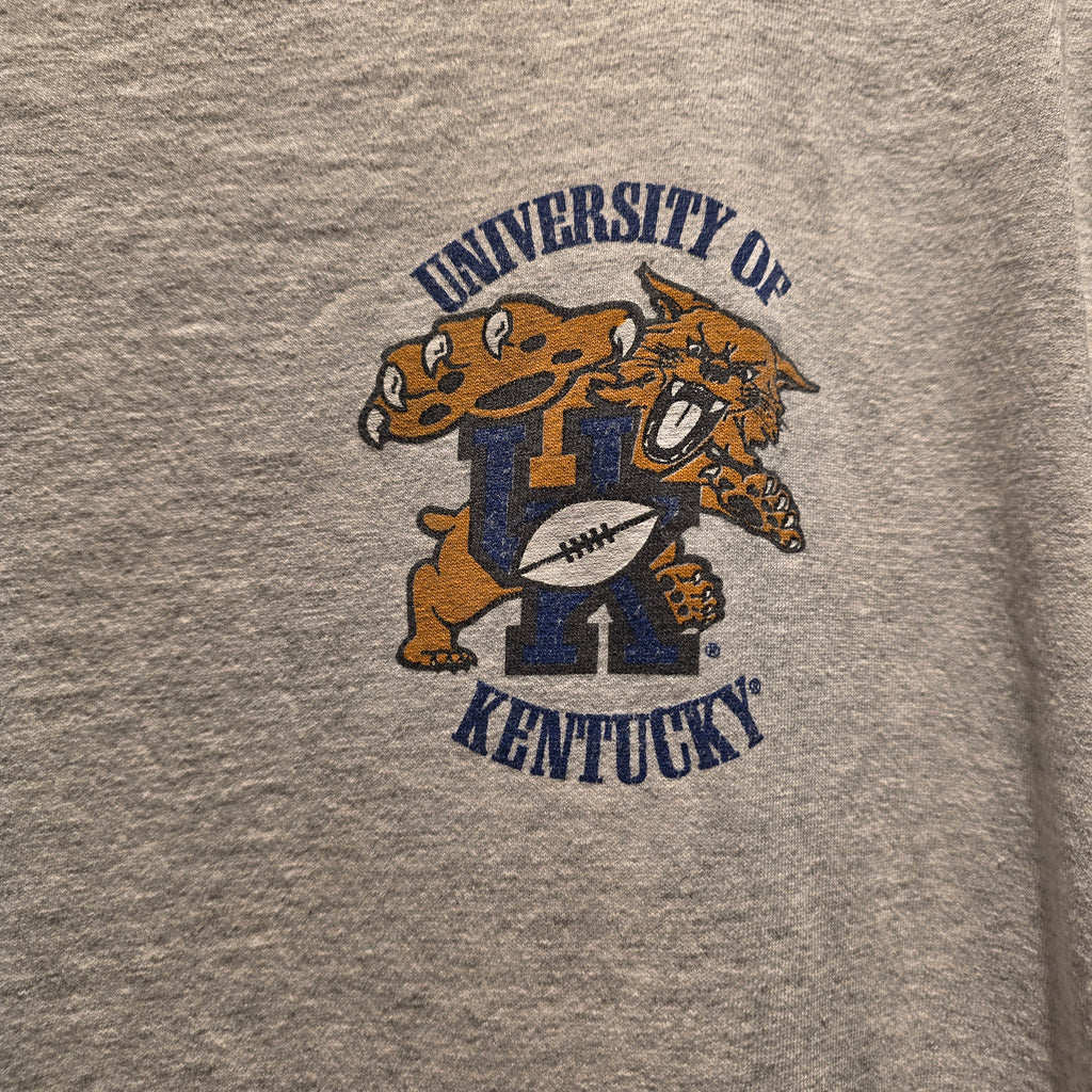 VTG 1996 Kentucky Wildcats Football Gray T-Shirt Single Stitch: XL