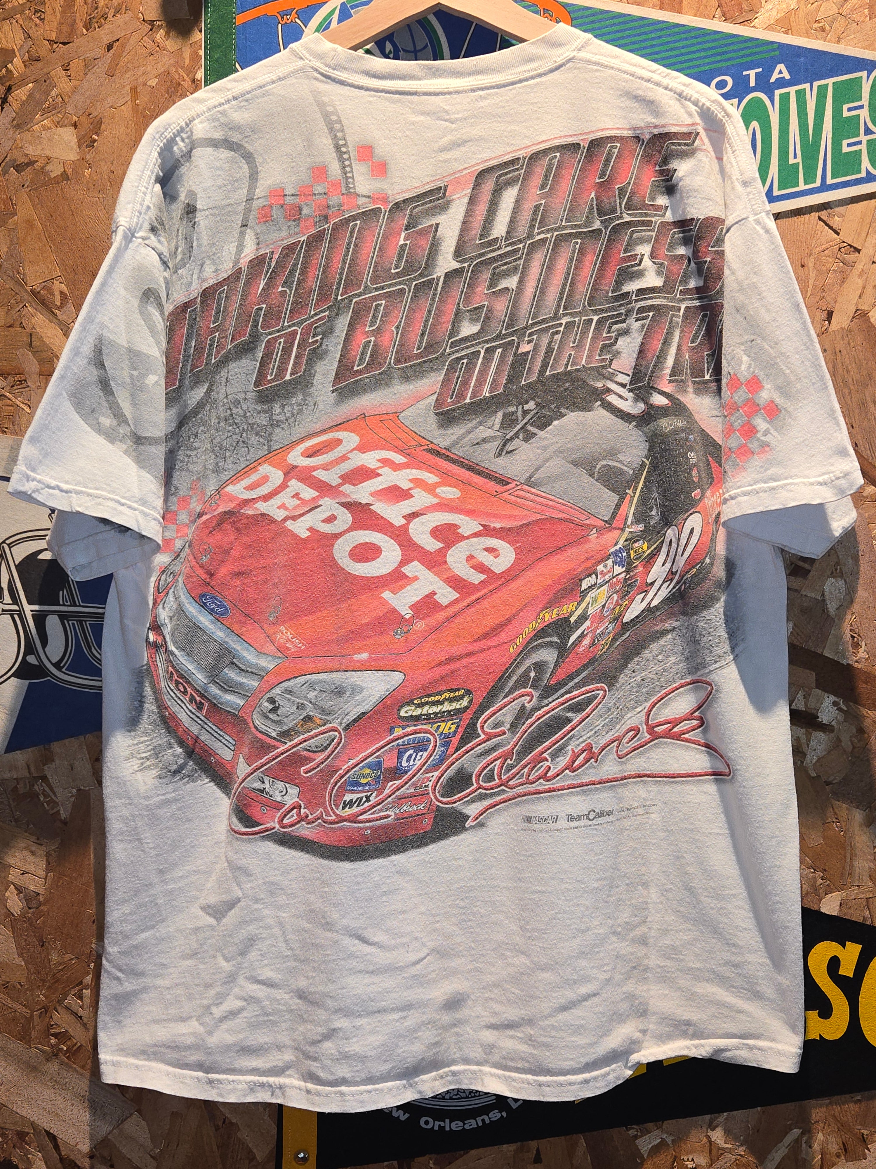 VTG Carl Edwards Nascar T-Shirt All Over Print :XL
