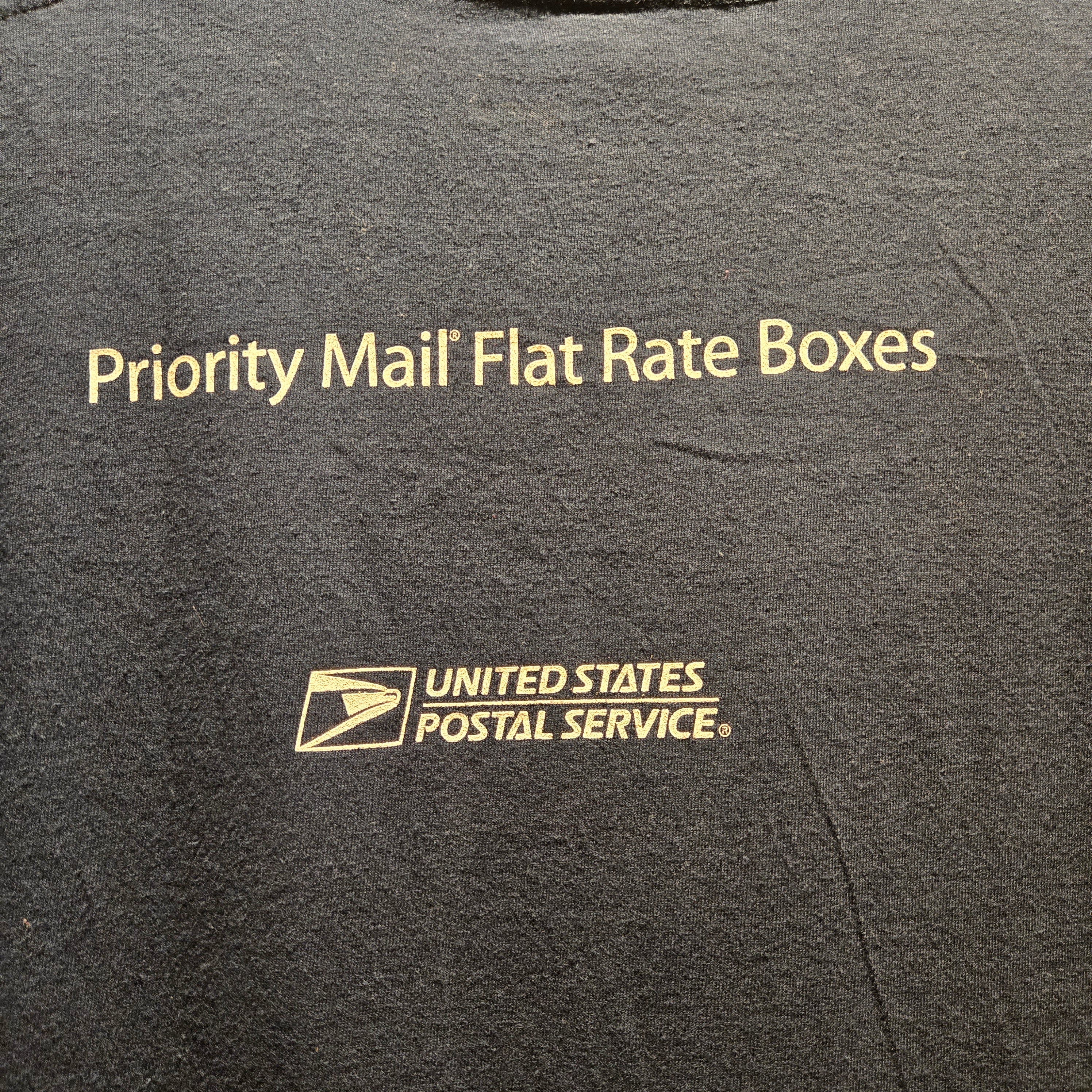 VTG USPS Priority Flat Rate Boxes Navy T-Shirt: Large