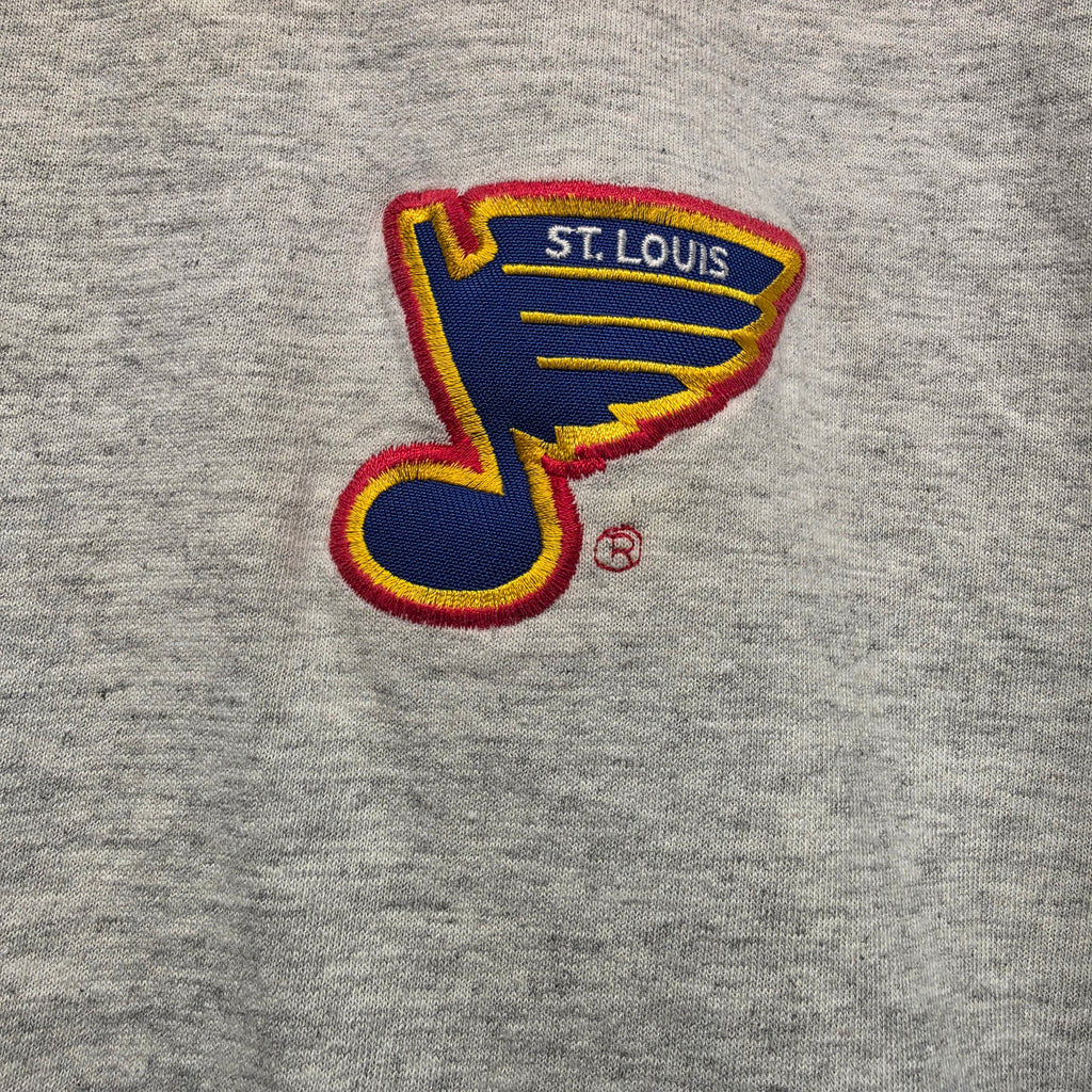 VTG 90's St Louis Blues NHL T-Shirt Single Stitch Trench Ultra: XL