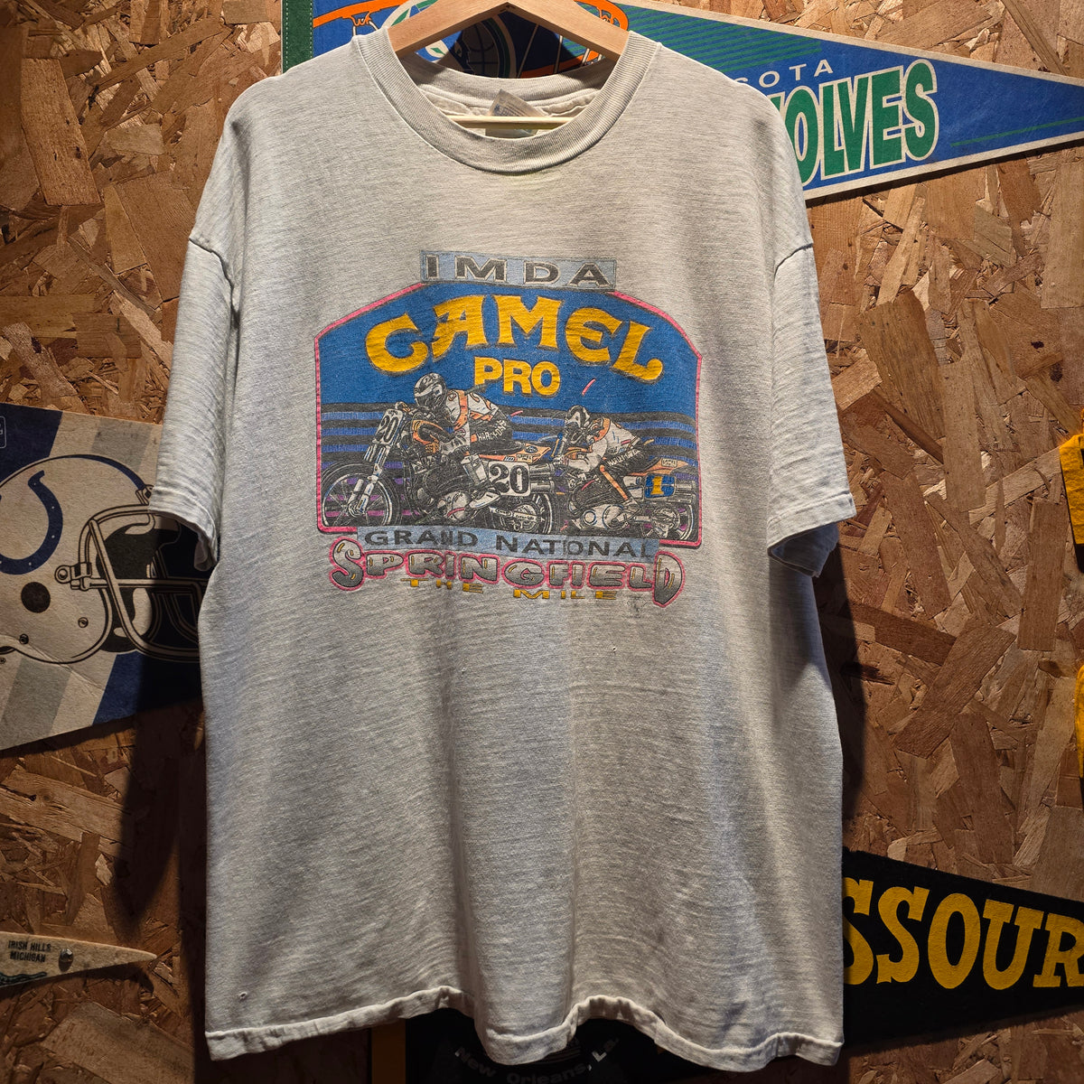 VTG 1991 Gray Camel Pro IMDA Made In USA Mens T-Shirt: XL