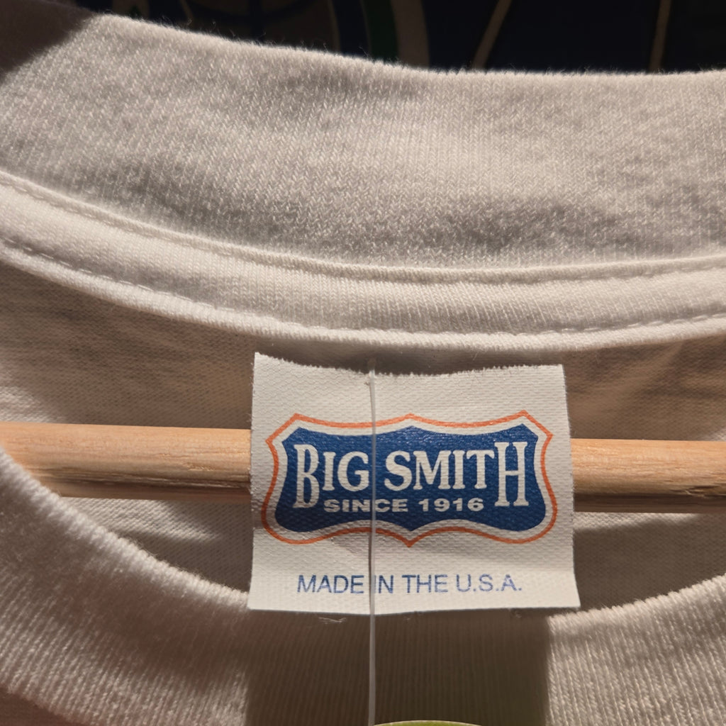 VTG 90's Big Smith Work Clothes Graphic T-Shirt White: Medium