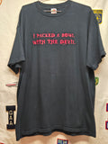 VTG "I Packed A Bowl With The Devil" Black T-shirt Now And Zen: 2XL