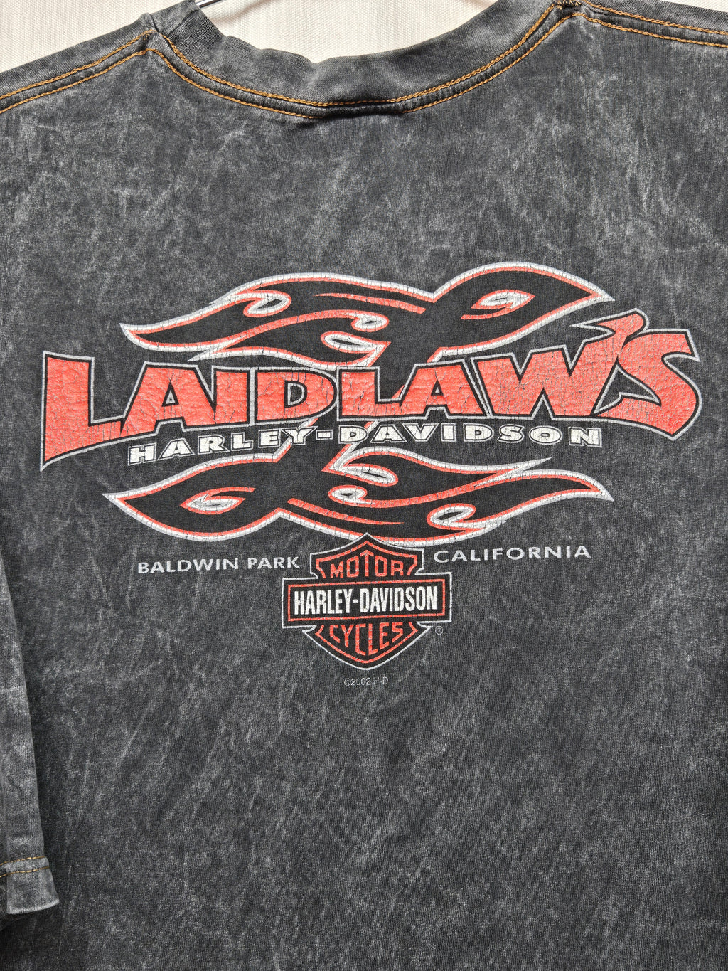VTG 2002 Harley Davidson Eagle T-Shirt Laid Laws California: 3XL