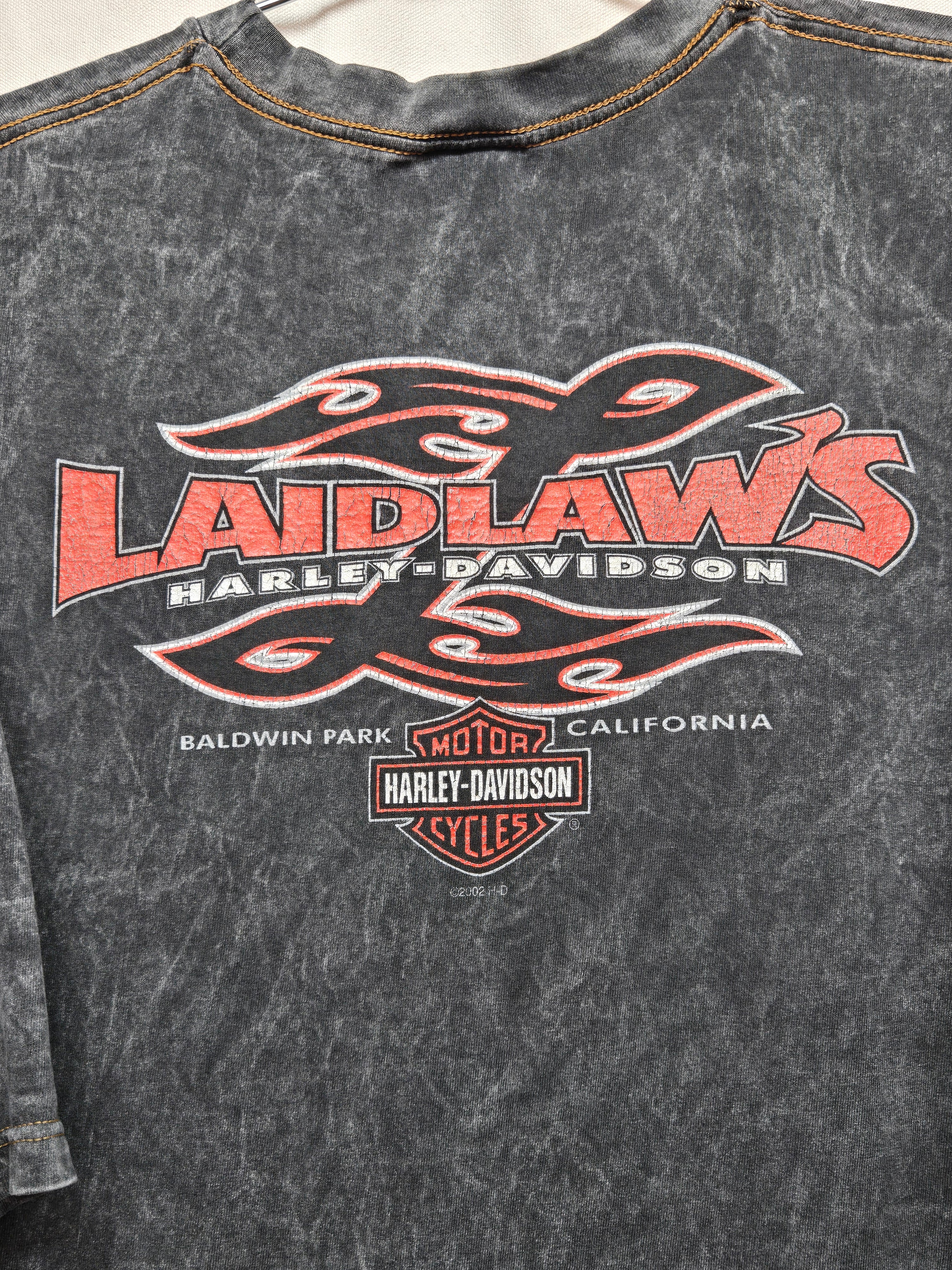 VTG 2002 Harley Davidson Eagle T-Shirt Laid Laws California: 3XL