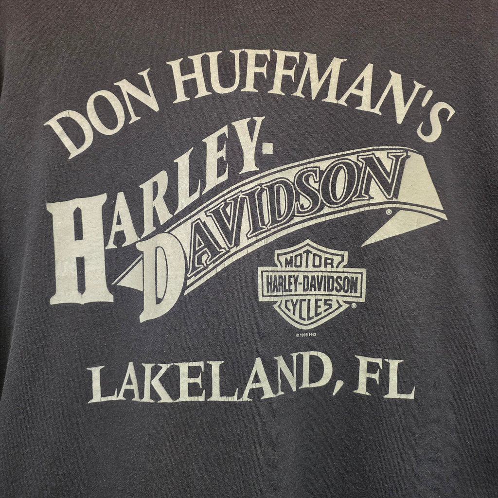 VTG 1995 Harley Davidson Single Stitch Engine Evolution Black T-Shirt: XL