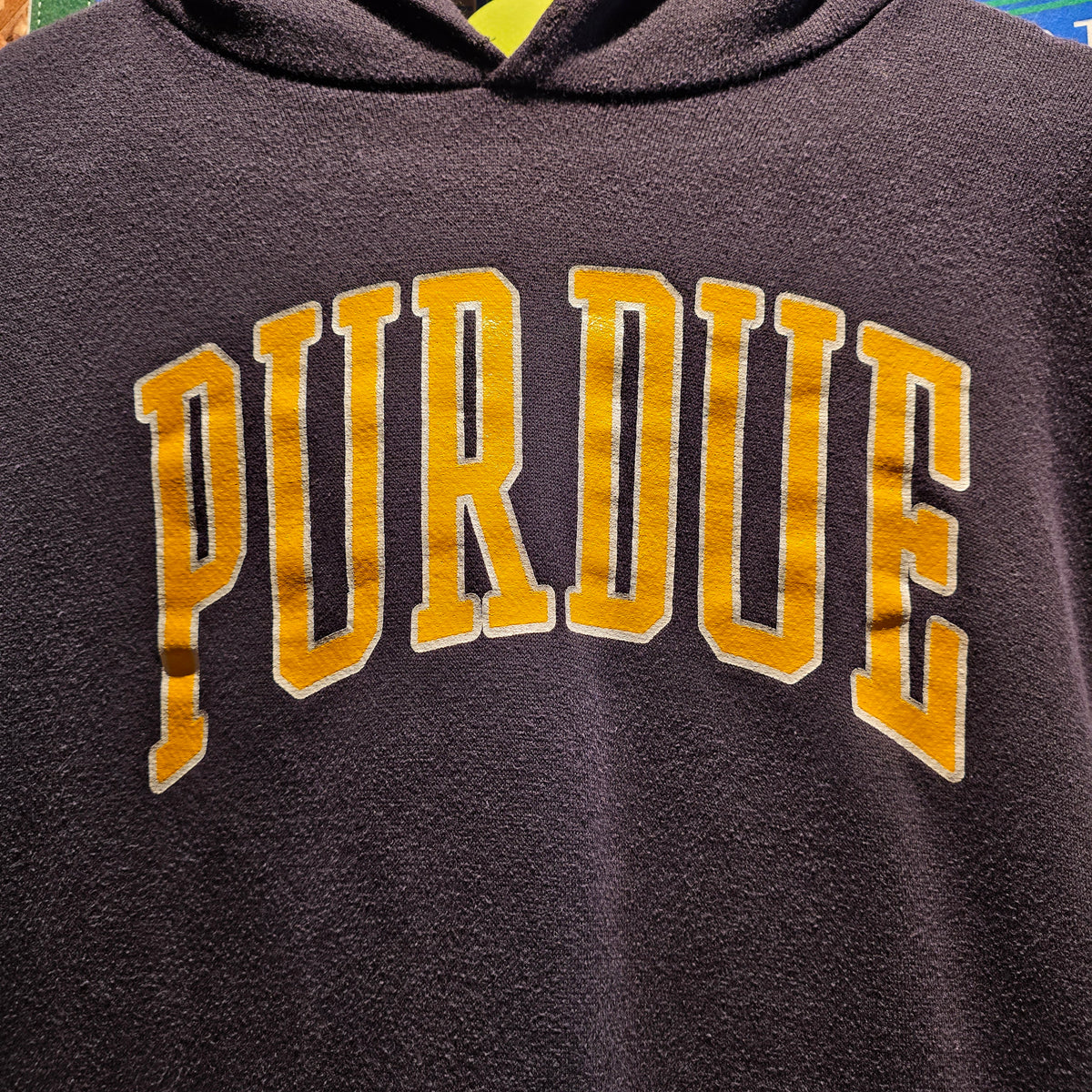 VTG Purdue University Boilermakers Black Hoodie BIKE Made In USA: Large