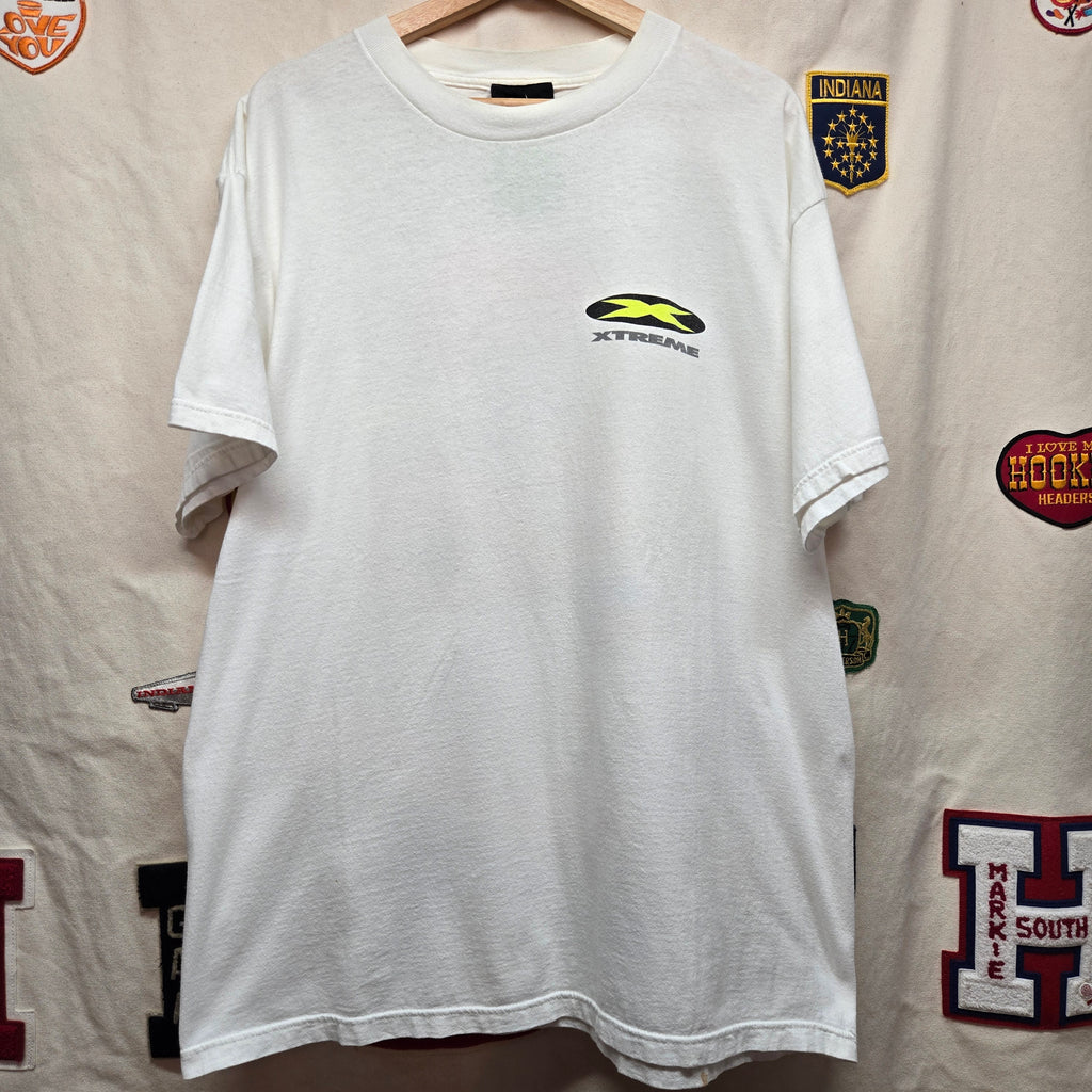 VTG Xtreme Super Bike Babe " In Search Of Curves" Graphic T-Shirt: XL