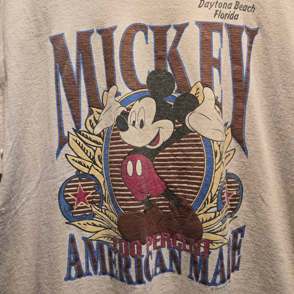 VTG Sherry's Best Mickey Mouse Daytona Beach Graphic T-Shirt: XL