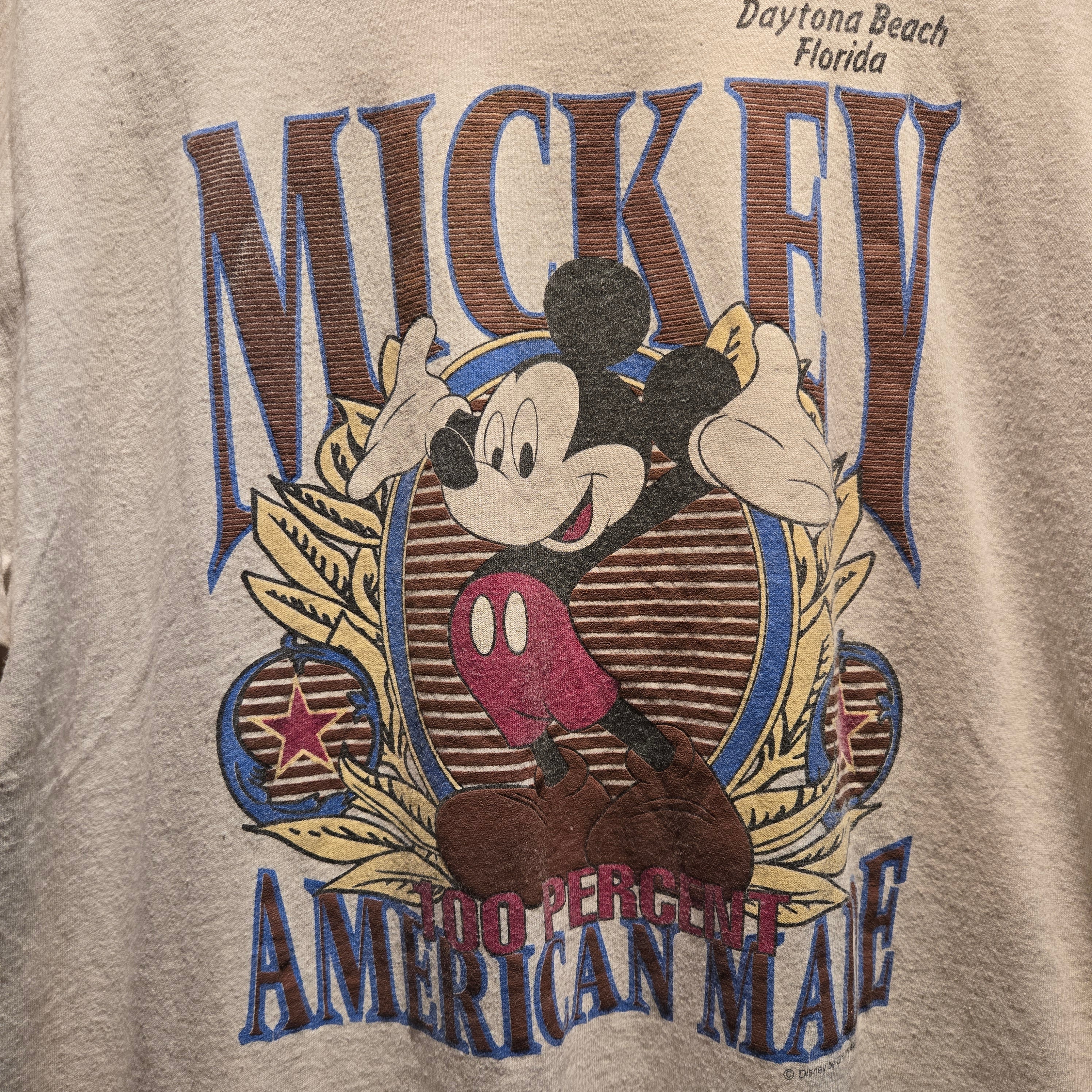 VTG Sherry's Best Mickey Mouse Daytona Beach Graphic T-Shirt: XL