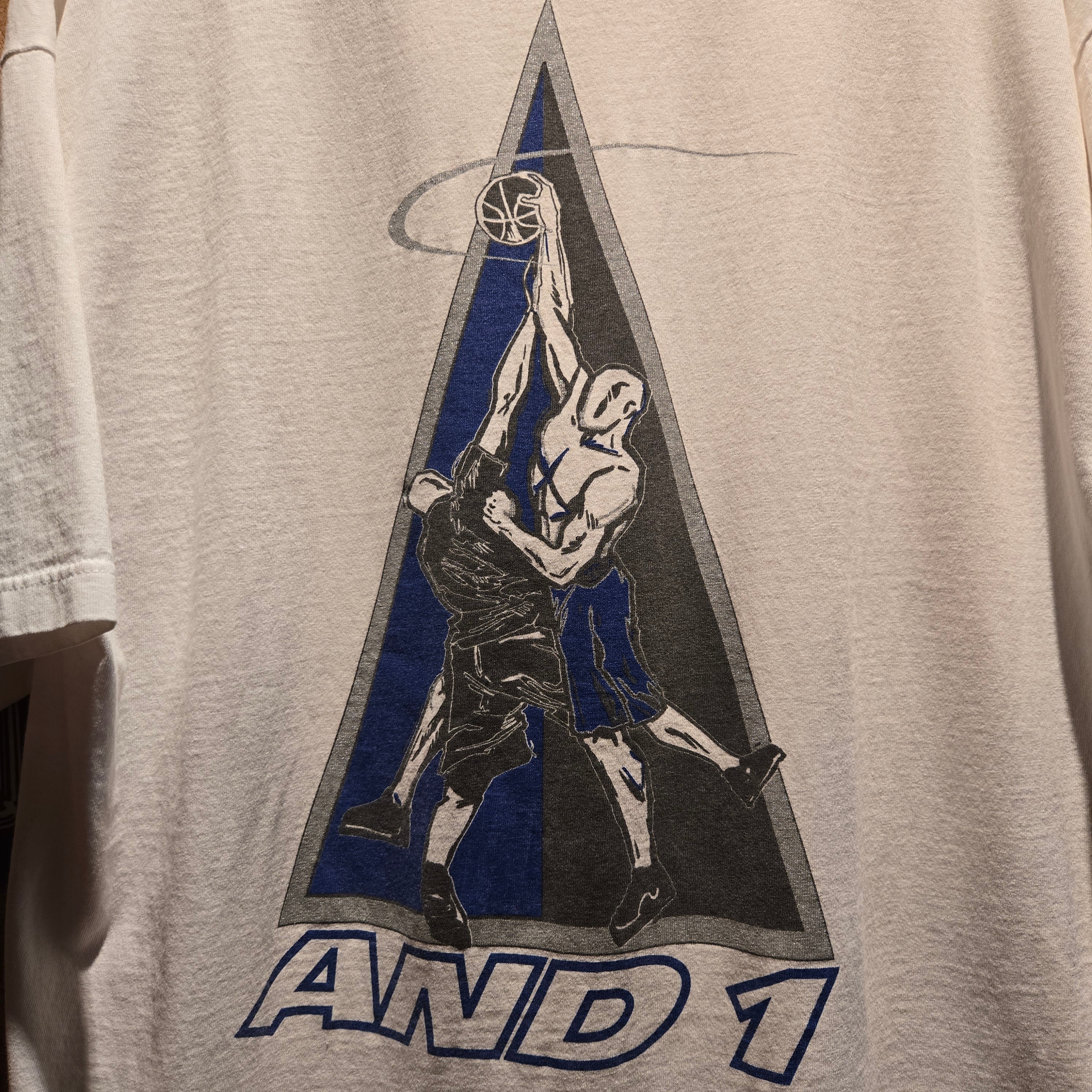 VTG AND 1 Made In USA Graphic White T-Shirt: XL